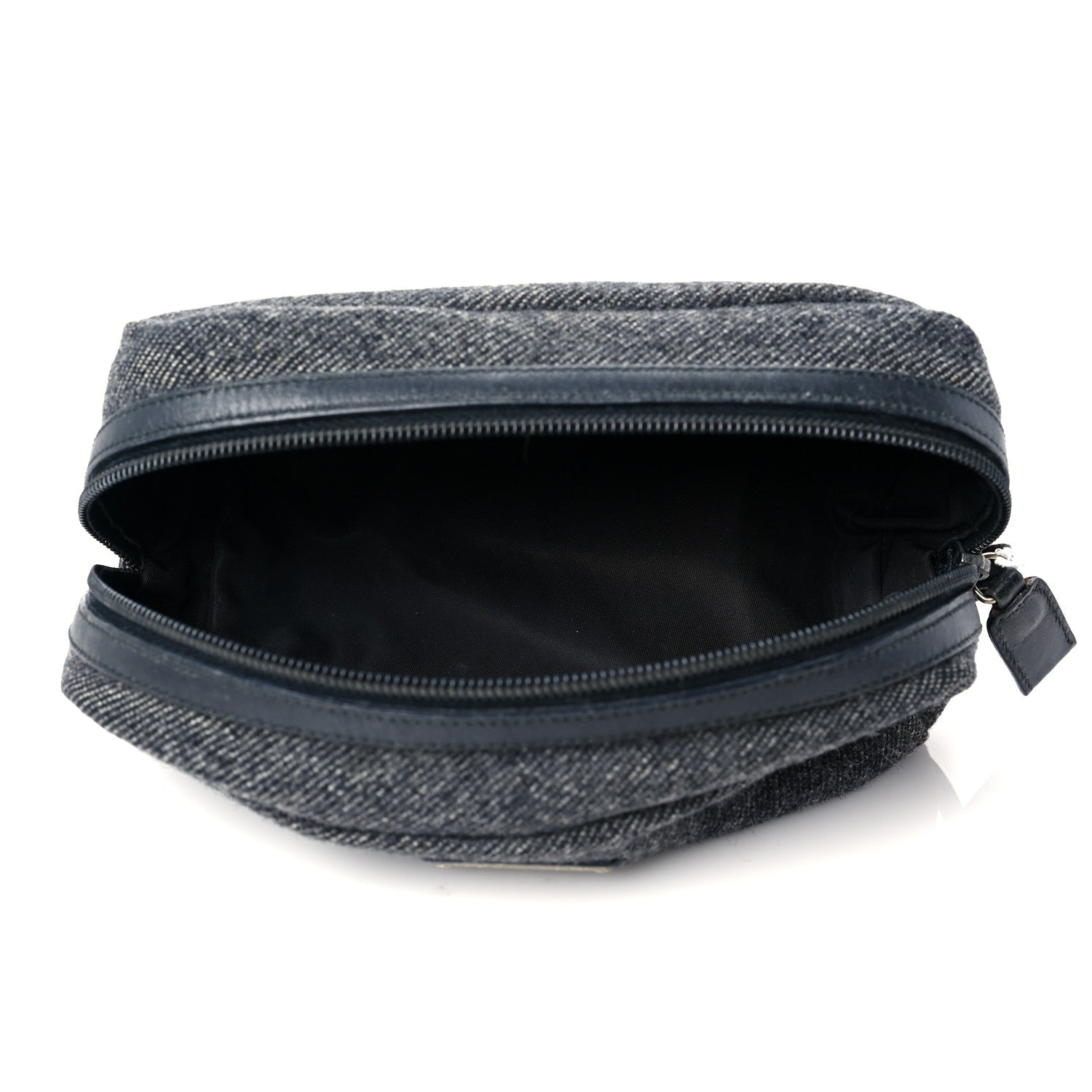 Prada Wool Cosmetic Pouch Grey 5 of 9