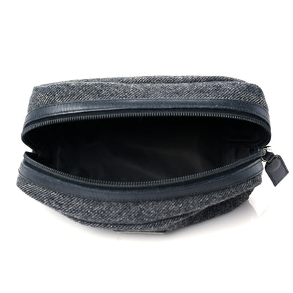 Prada Wool Cosmetic Pouch Grey 5 of 9
