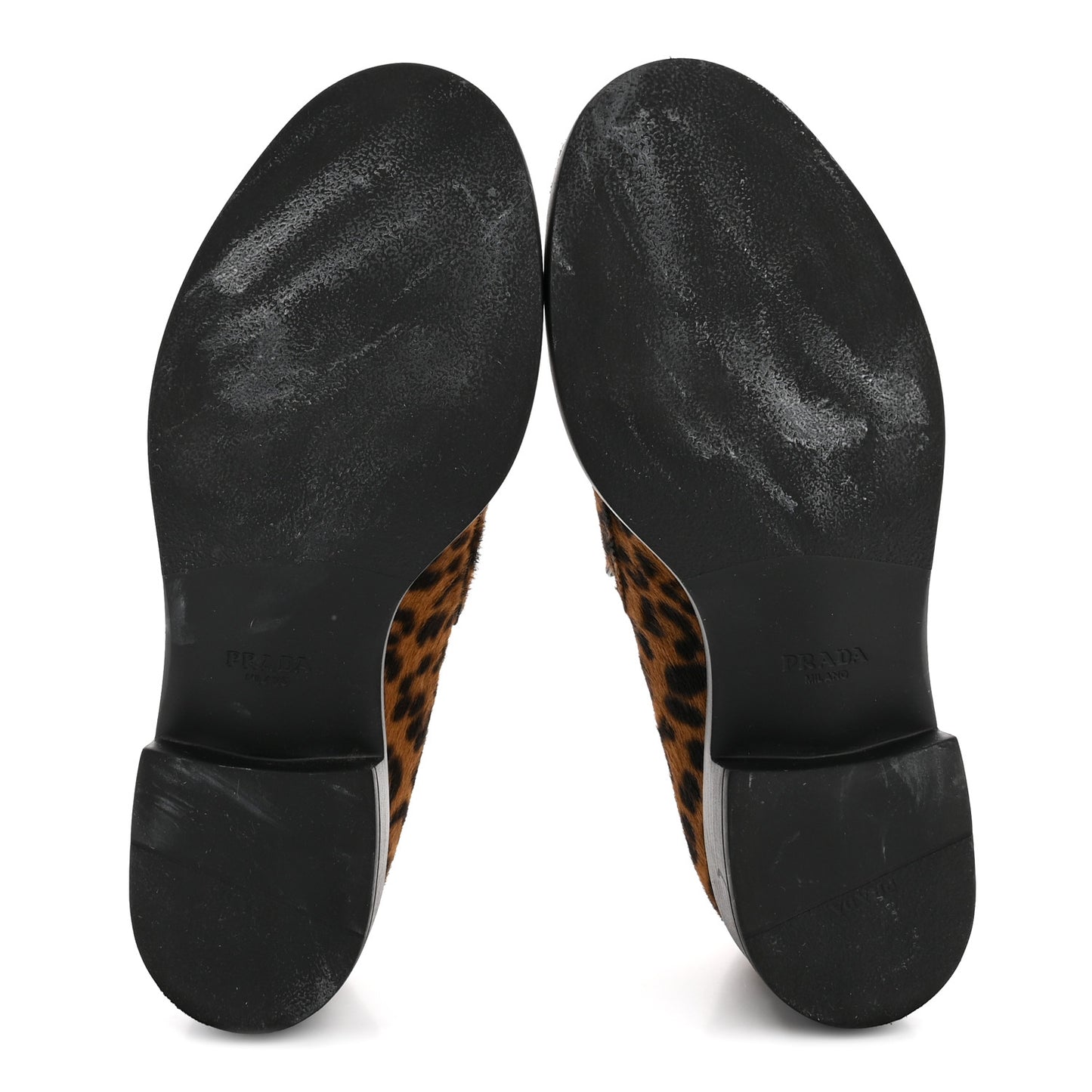 Calf Hair Metal Triangle Logo Double Chocolate Loafers 39 Honey
