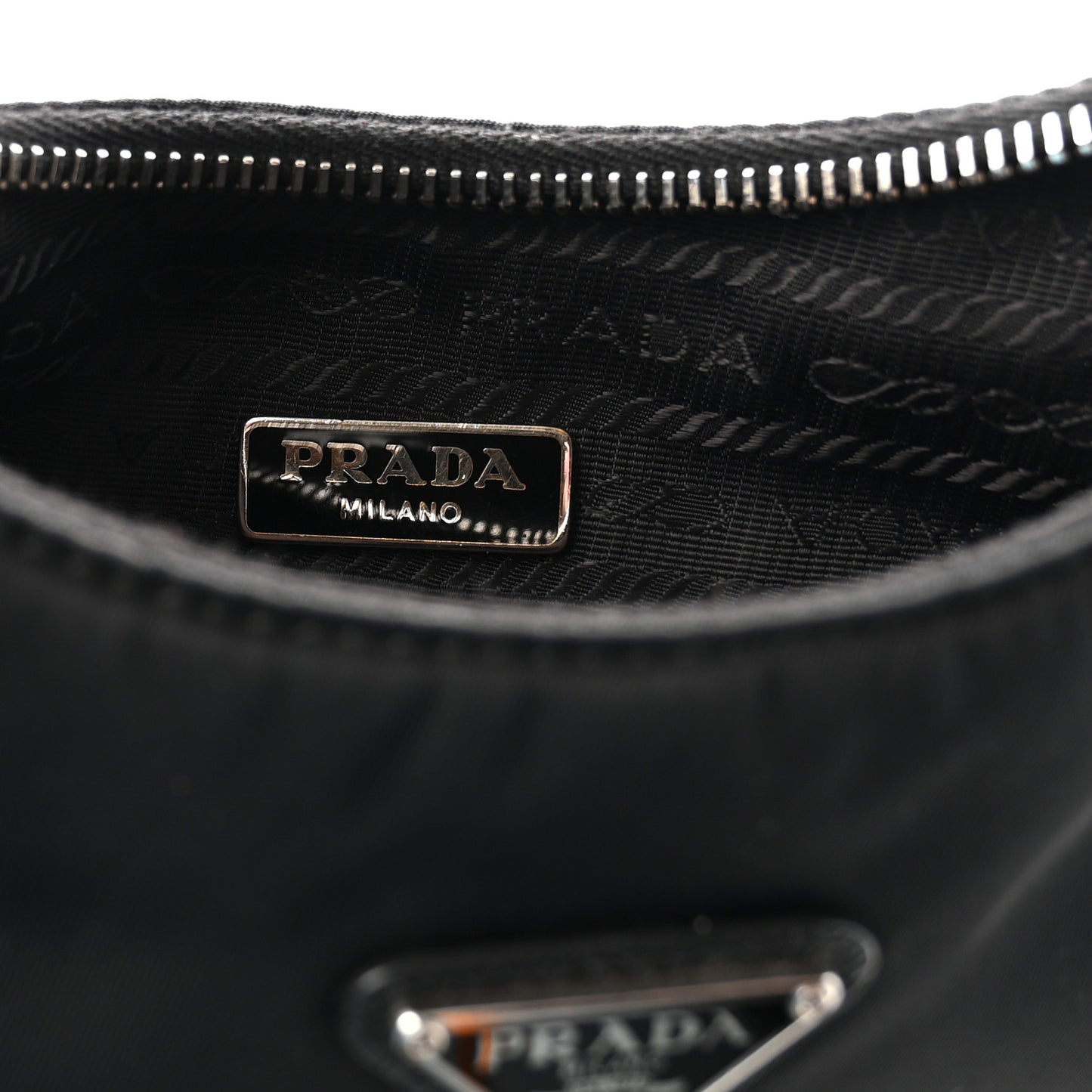 Tessuto Nylon Saffiano Mini Re-Edition 2005 Bag Black