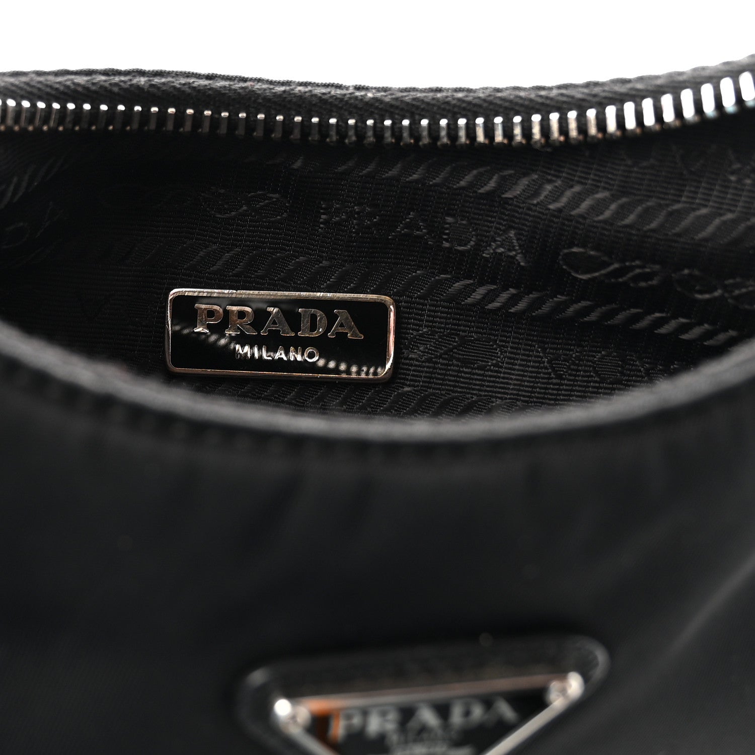 Prada Tessuto Nylon Saffiano Mini Re-Edition 2005 Bag Black 6 of 9