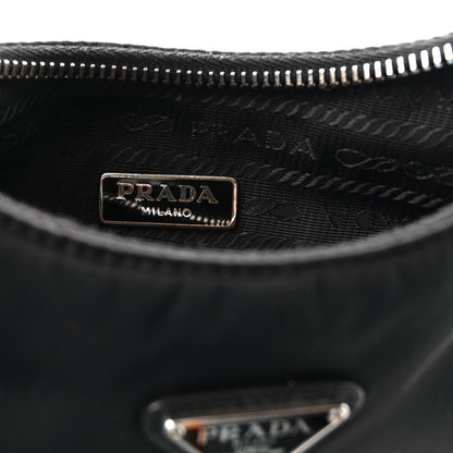 Prada Tessuto Nylon Saffiano Mini Re-Edition 2005 Bag Black 6 of 9