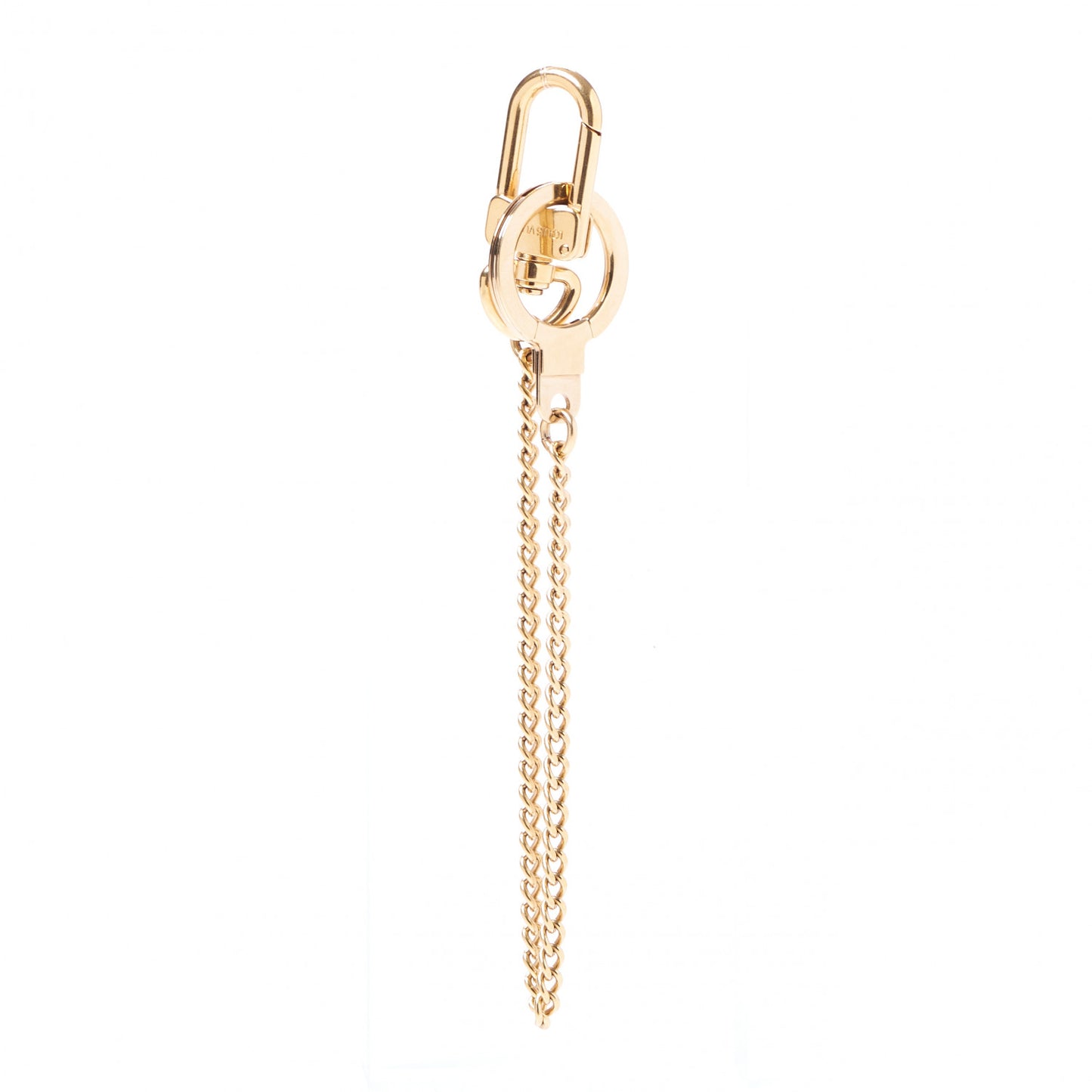 Metal Pochette Extender Key Ring Chain Gold