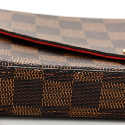 Louis Vuitton Damier Ebene Pochette Felicie Chain Wallet 13 of 15