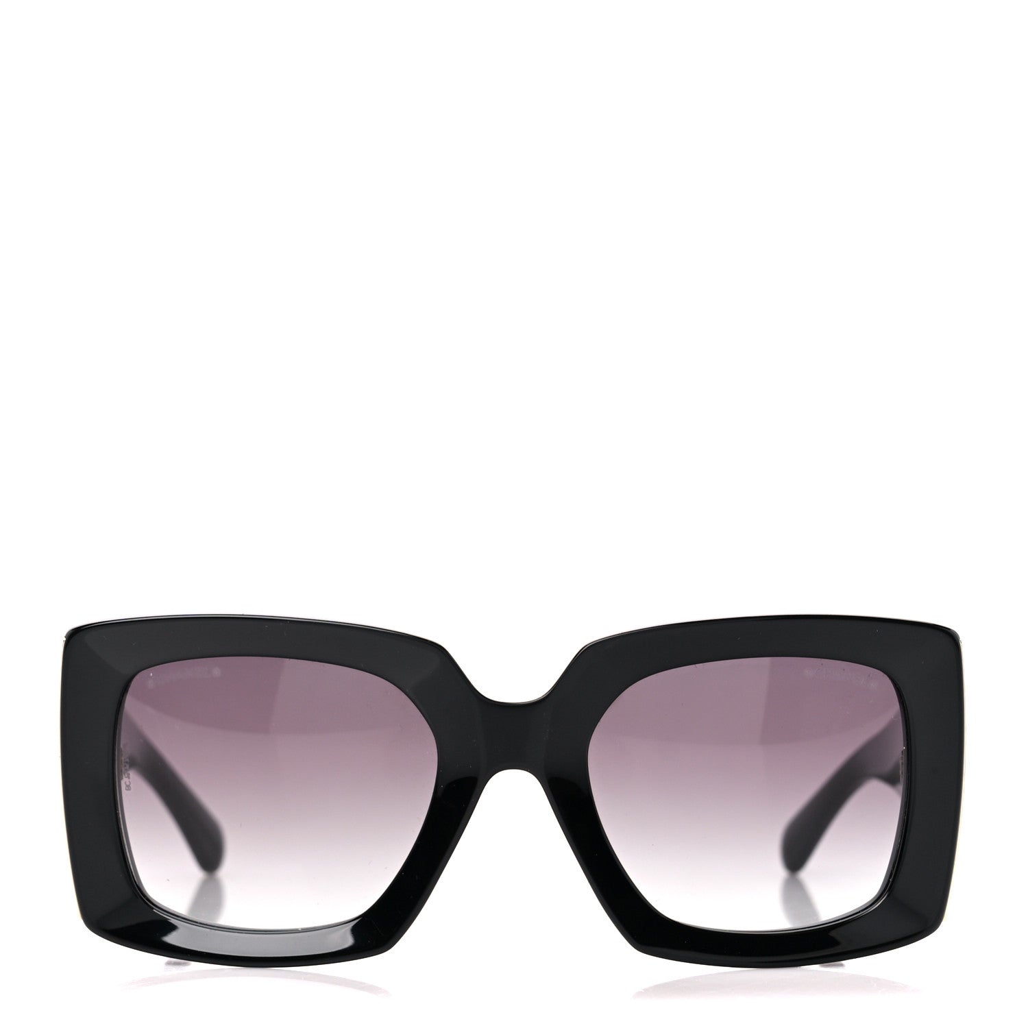 Chanel Acetate Rectangle Sunglasses 5435 Black 2 of 8