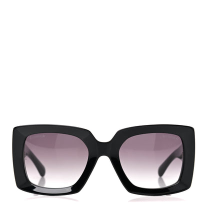 Chanel Acetate Rectangle Sunglasses 5435 Black 2 of 8