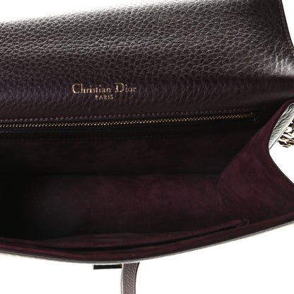 Christian Dior Grained Calfskin Medium Diorama Flap Bag Burgundy 5 of 6