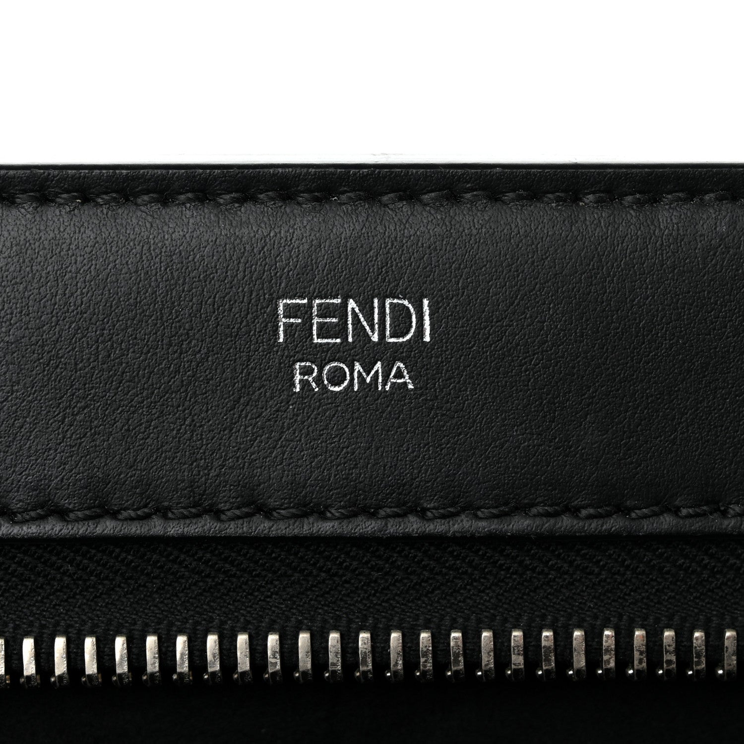 Fendi Vitello Baltico Dolce DotCom Satchel Black 5 of 11