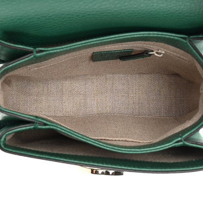 Gucci Dollar Calfskin Interlocking G Crossbody Bag Emerald 5 of 12
