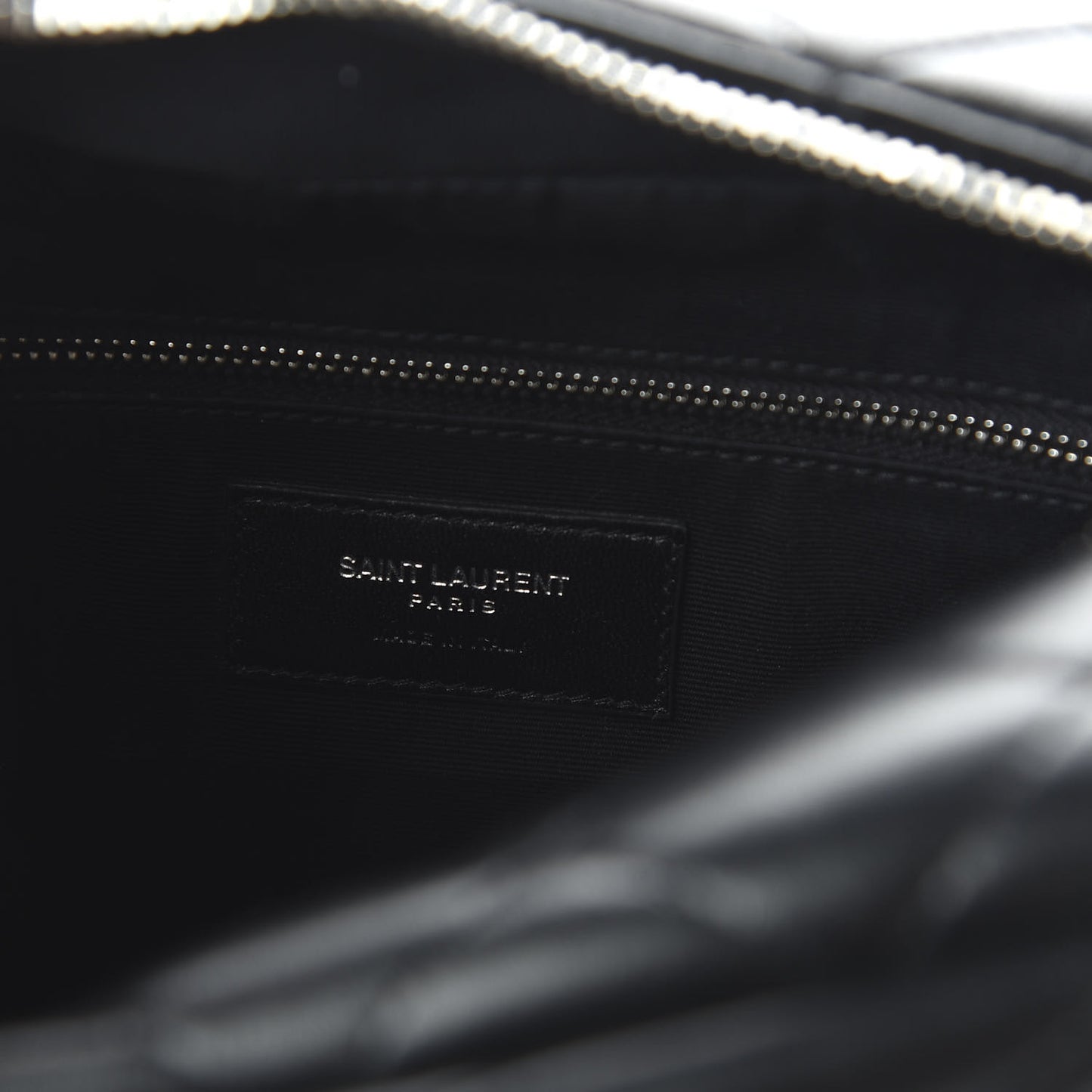 Calfskin Y Quilted Monogram Small Loulou Bowling Bag Black