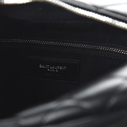 Saint Laurent Calfskin Y Quilted Monogram Small Loulou Bowling Bag Black 8 of 9