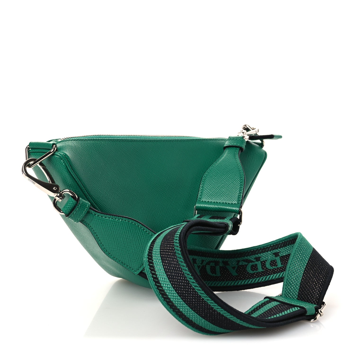 Prada Saffiano Cuir Triangle Logo Embossed Triangle Shoulder Bag Mango 3 of 10