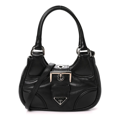 Prada Nappa Soft Padded Re-Edition 2002 Moon Bag Black 1 of 9