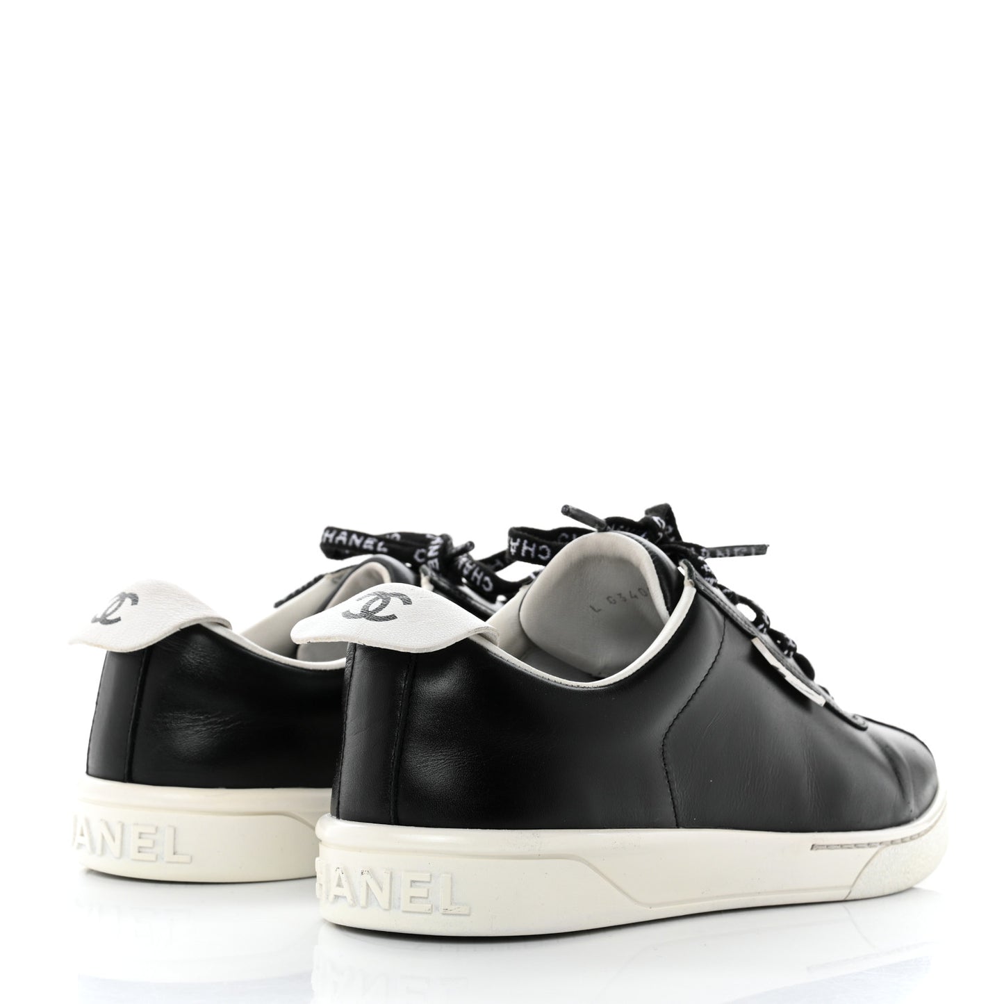 Calfskin CC Womens Sneakers 38 Black