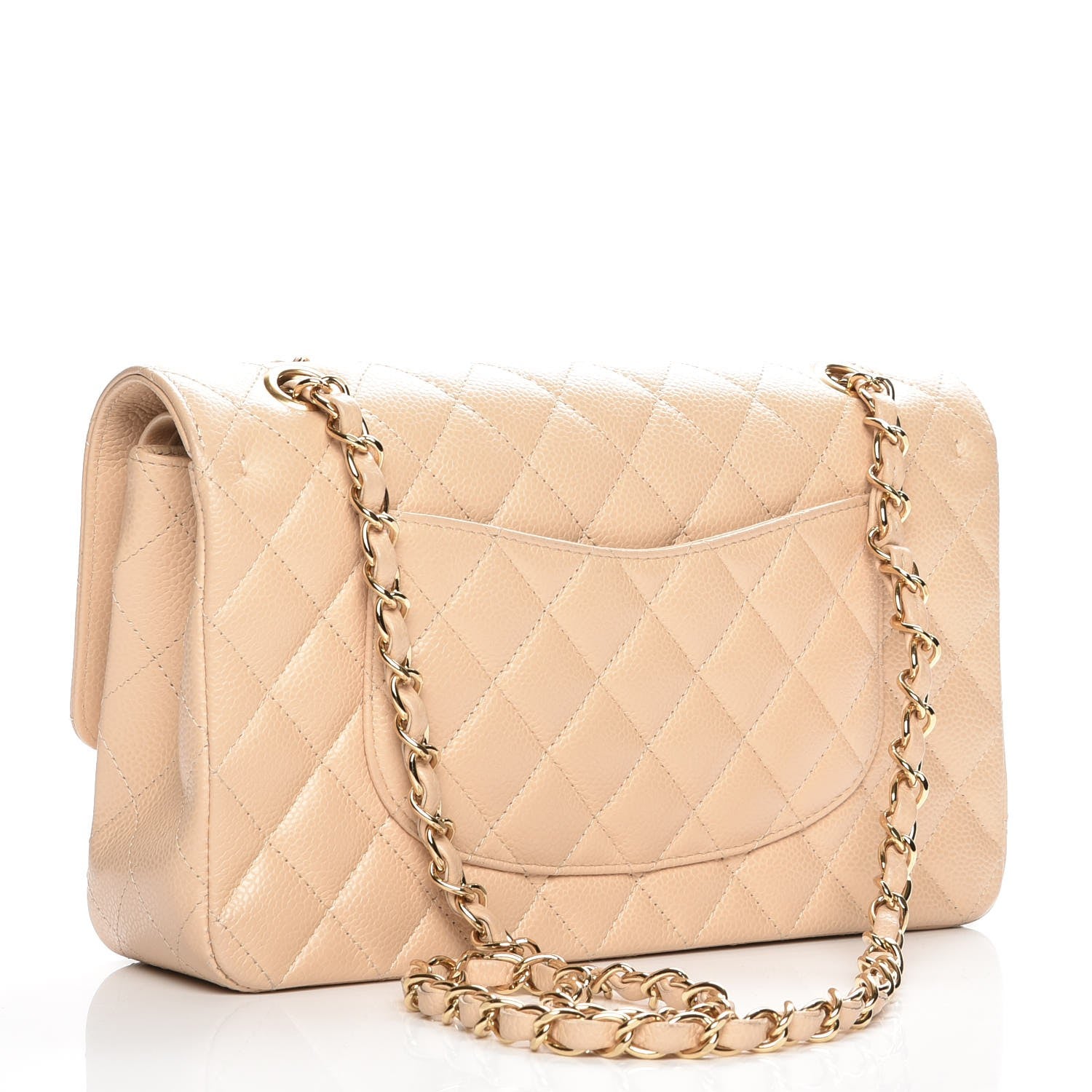 Chanel Caviar Quilted Medium Double Flap Beige Clair 3 of 9