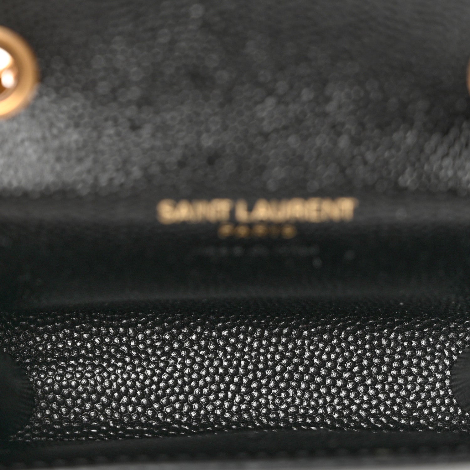Saint Laurent Grain De Poudre Micro Classic Monogram Kate Tassel Airpods Bag Black 5 of 6