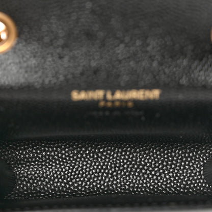 Saint Laurent Grain De Poudre Micro Classic Monogram Kate Tassel Airpods Bag Black 5 of 6