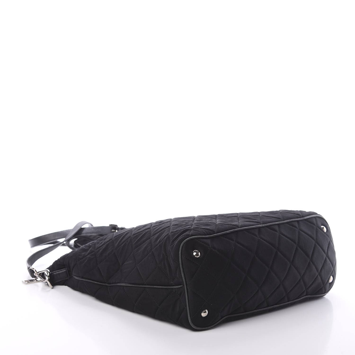 Prada Tessuto Nylon Quilted Shopping Tote Black 3 of 8