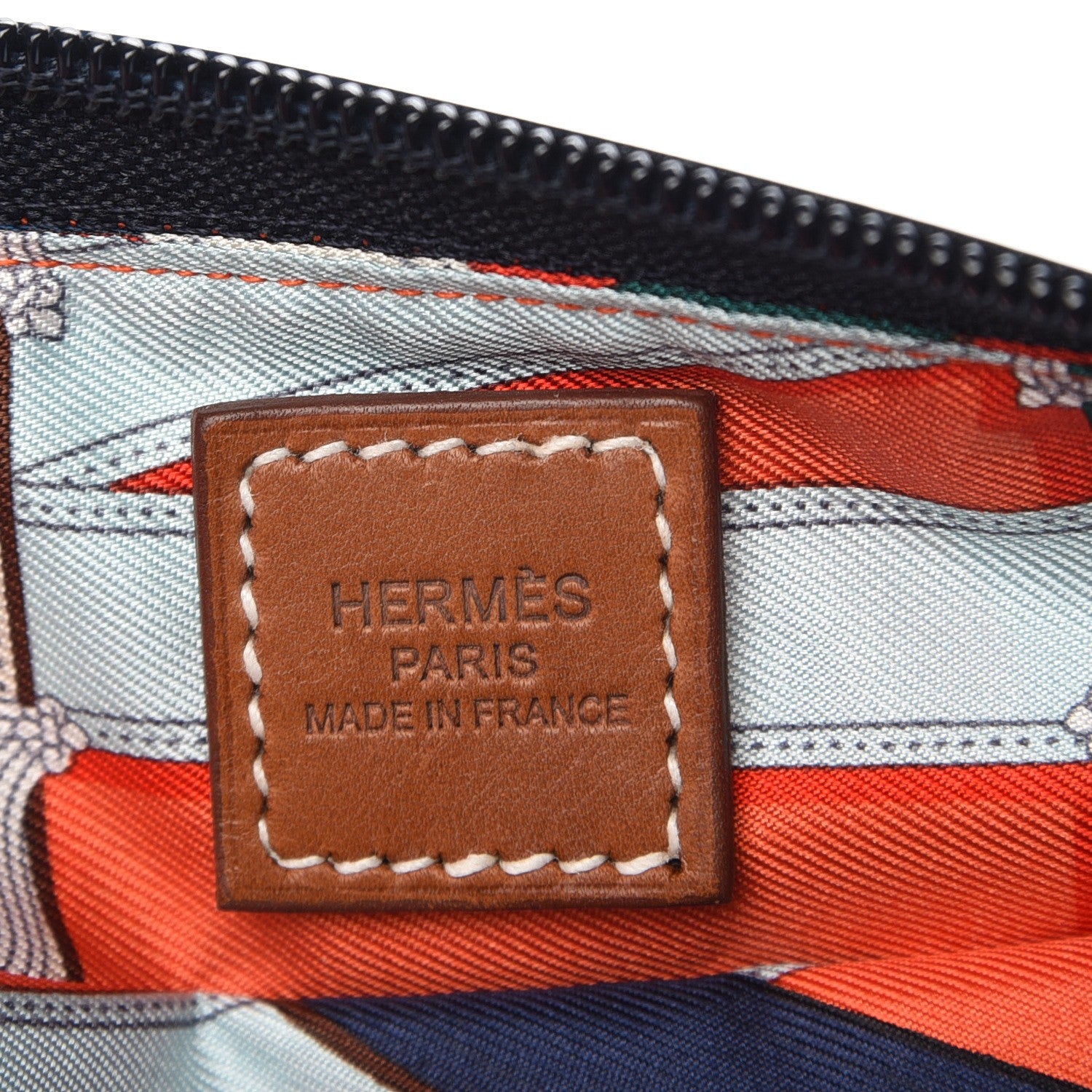 Hermes Silk Barenia Cavalcadour Duffle Orange Poppy Fauve 6 of 8