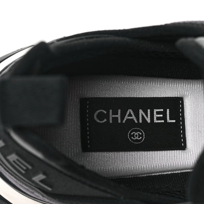 Chanel Suede Calfskin Nylon Grosgrain CC Sneakers 40 Grey 7 of 8