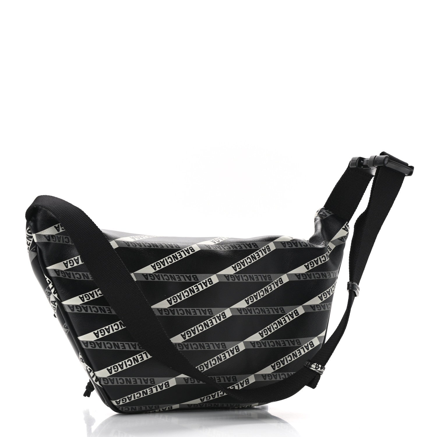 Balenciaga Smooth Calfskin Losange Monogram Explorer Belt Bag Black Grey 3 of 10