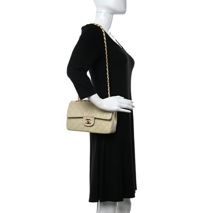 Chanel Lambskin Quilted Small Double Flap Beige 3 of 13