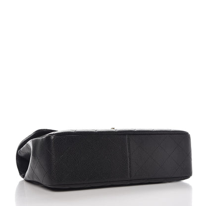 Chanel Caviar Quilted Jumbo Single Flap Black 4 of 7