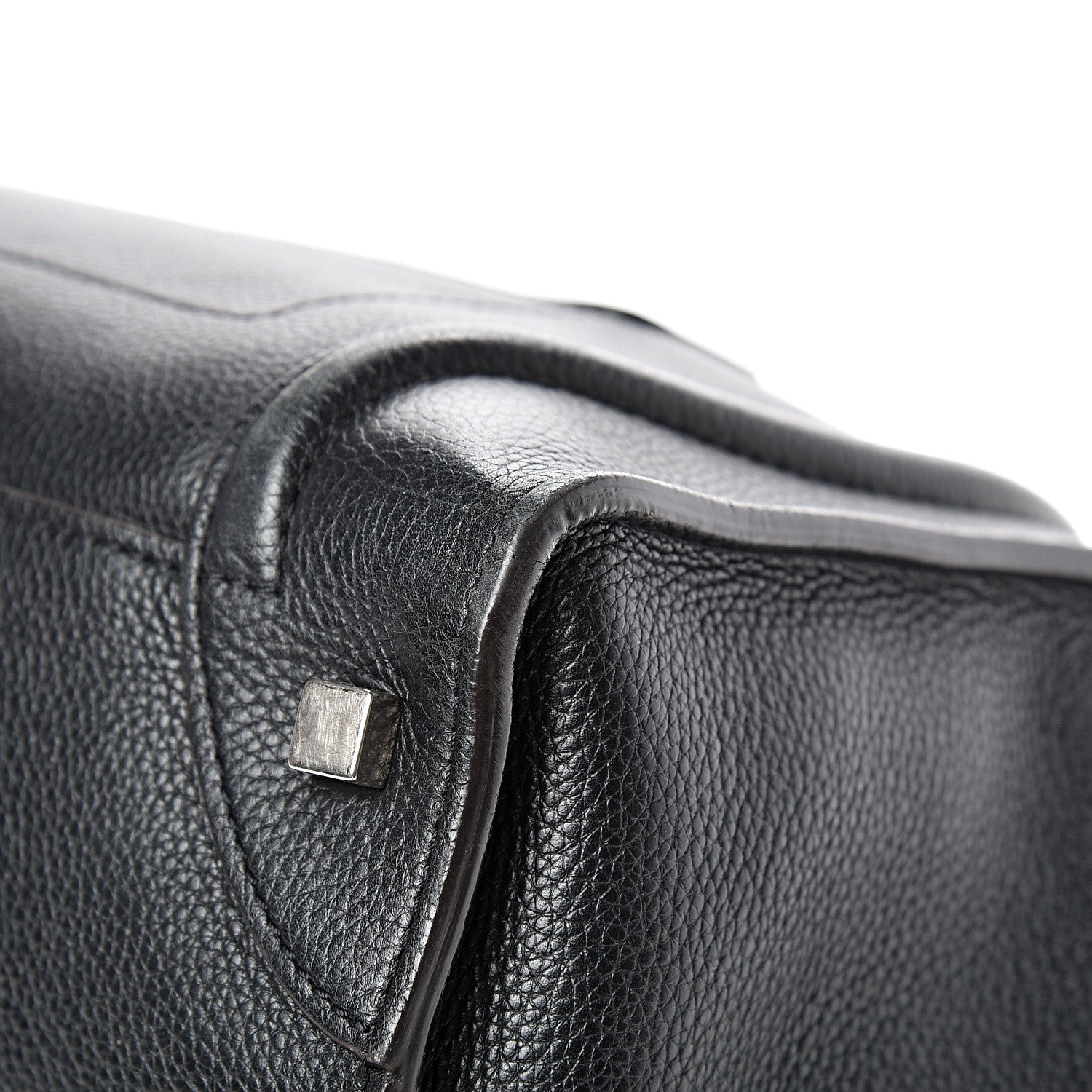 Celine Drummed Calfskin Mini Luggage Black 9 of 13