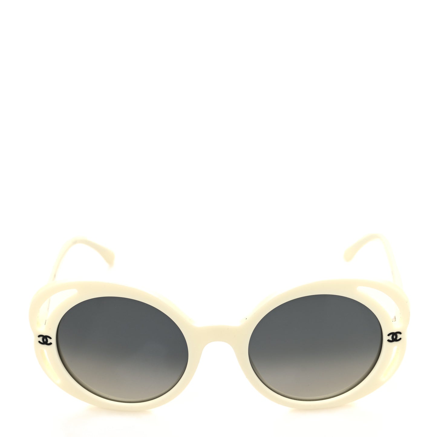 Acetate Round Sunglasses 71572A White