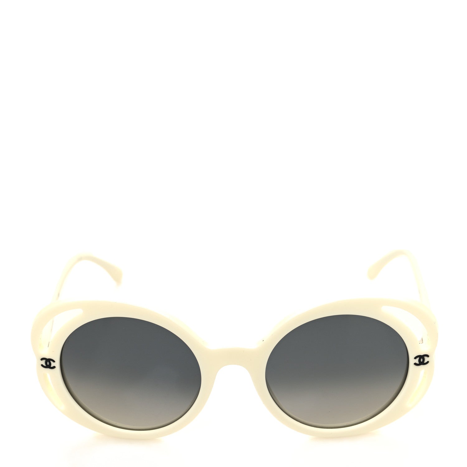 Chanel Acetate Round Sunglasses 71572A White 2 of 7