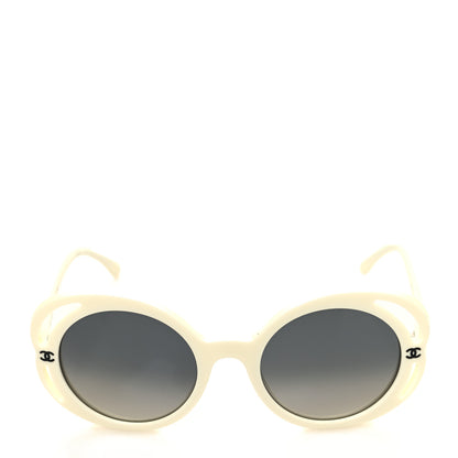 Chanel Acetate Round Sunglasses 71572A White 2 of 7