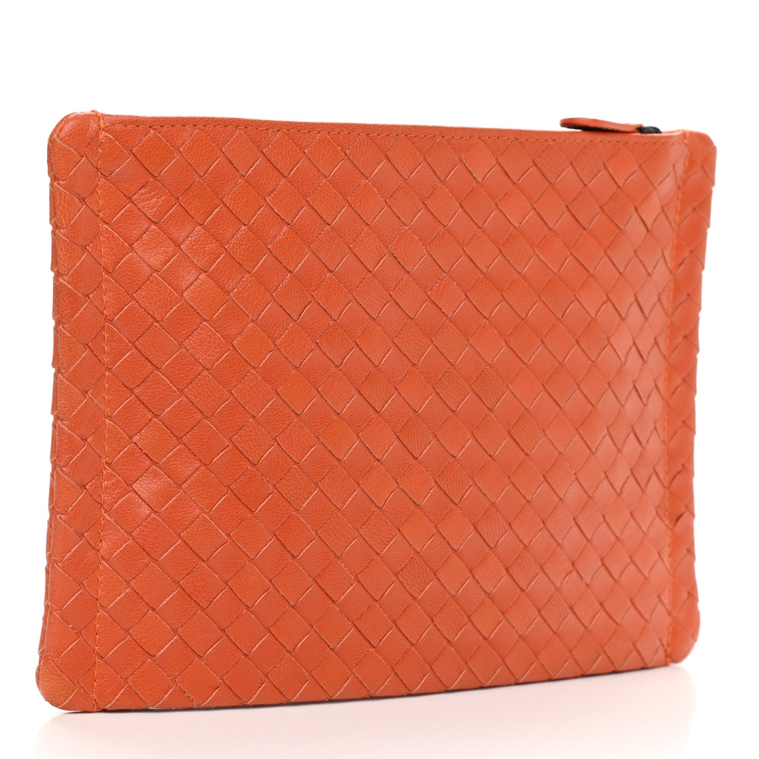 Bottega Veneta Nappa Intrecciato Medium Zip Pouch Orange 3 of 7
