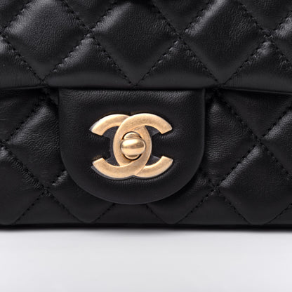 Chanel Lambskin Quilted Mini Rectangular Pearl Crush Flap Black 10 of 11