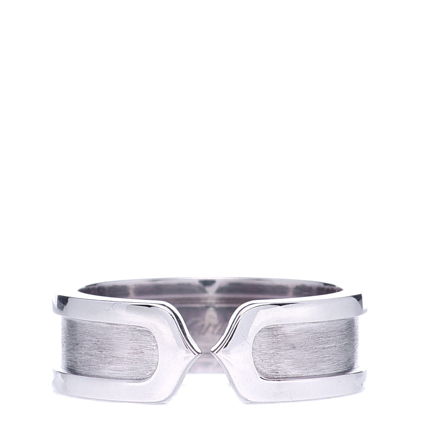 Cartier 18K White Gold 6.5mm C De Cartier Ring 53 6.5 1 of 5