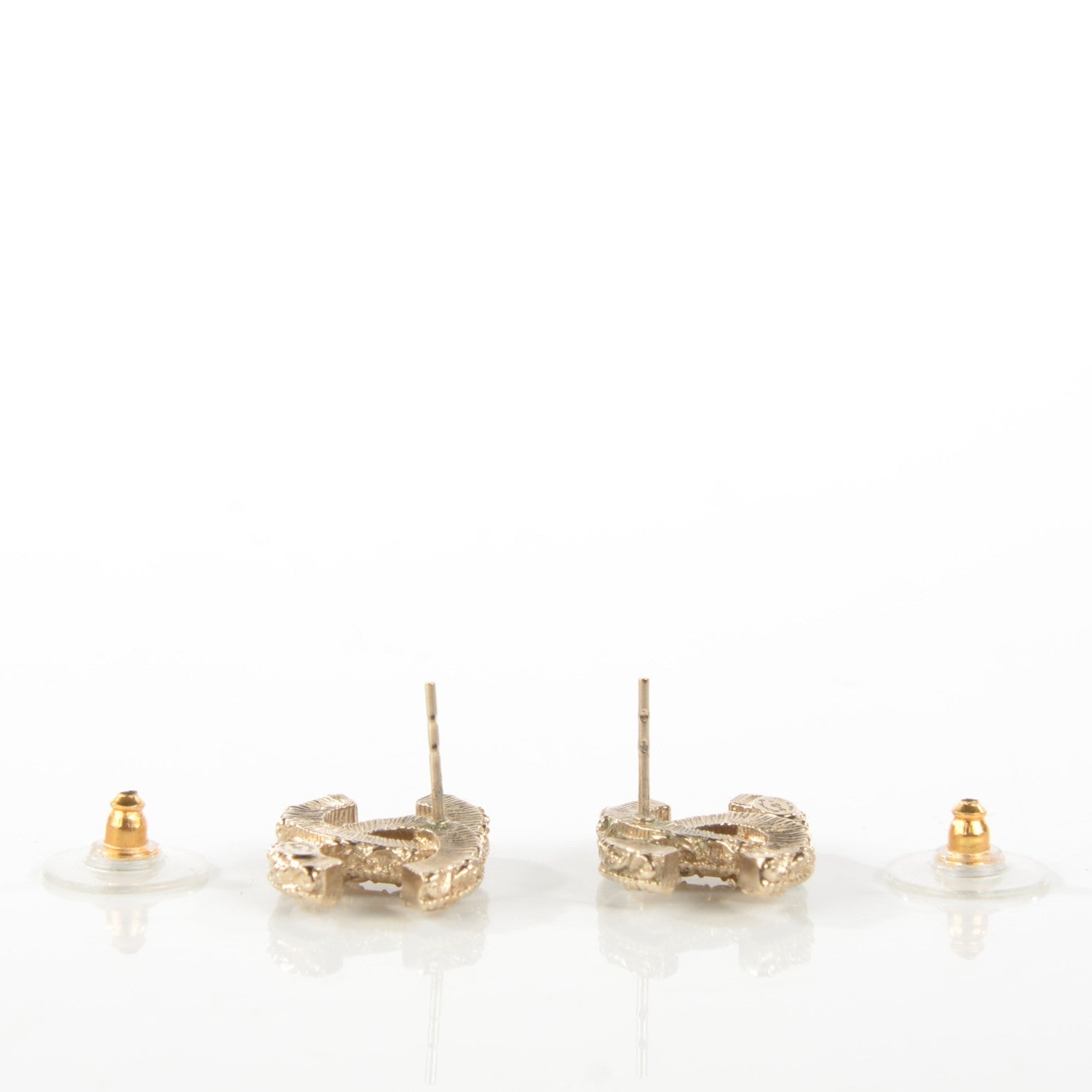 Chanel Enamel CC Baroque Earrings Black Gold 3 of 4