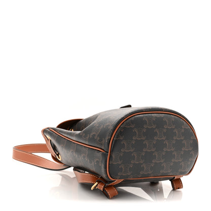 Celine Triomphe Canvas Calfskin Mini Folco Backpack Tan 4 of 11