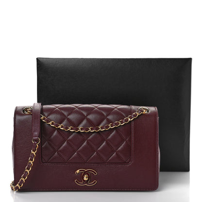 Chanel Sheepskin Quilted Vintage Mademoiselle Flap Dark Red 10 of 10