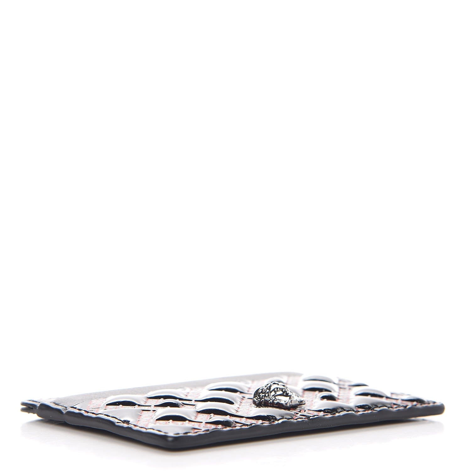 Versace Patent Calfskin Palazzo Card Holder Black 4 of 7