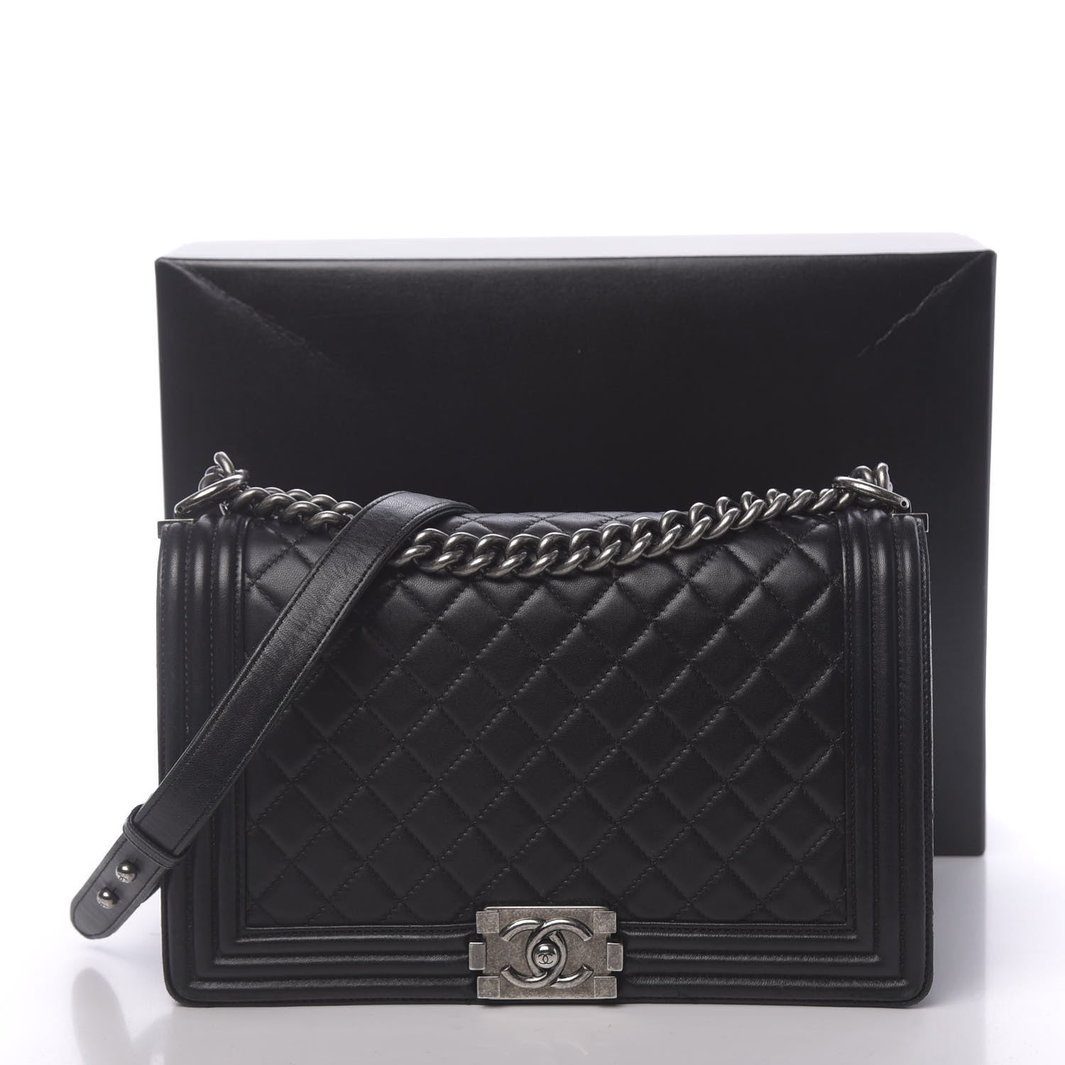Chanel Lambskin Quilted New Medium Boy Flap Black 18 of 18
