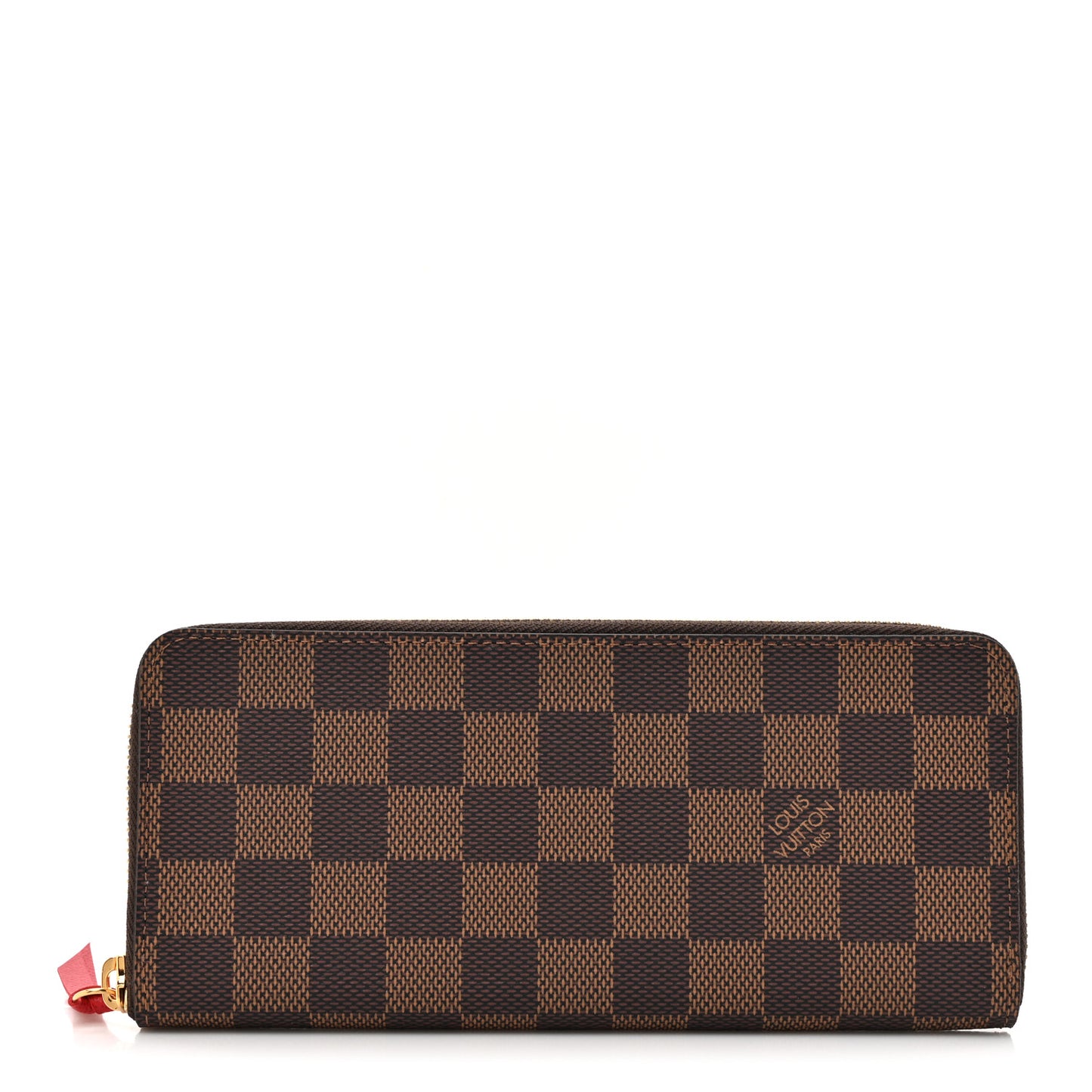 Damier Ebene Clemence Wallet Cherry