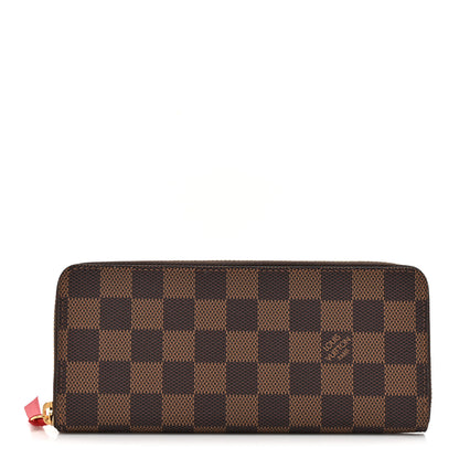 Louis Vuitton Damier Ebene Clemence Wallet Cherry 1 of 7