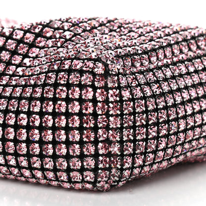 Alexander Wang Mesh Crystal Rhinestone Mini Heiress Pouch Pink 8 of 9