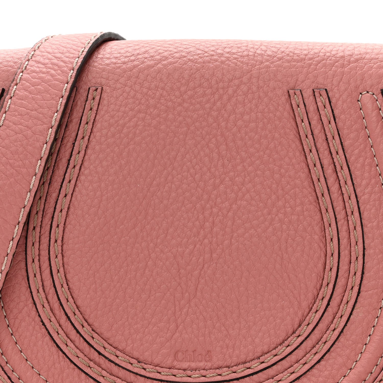 Chloe Calfskin Mini Marcie Round Crossbody Bag Rusty Pink 8 of 14