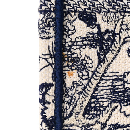 Christian Dior Canvas Embroidered Medium Dioriviera Toile De Jouy Book Tote Blue 12 of 13