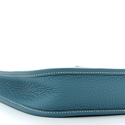 Hermes Taurillon Clemence Evelyne TPM New Blue Jean 9 of 11