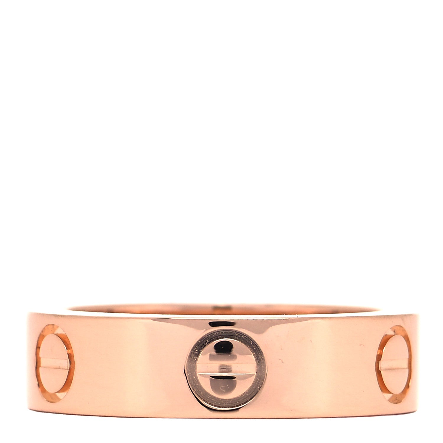 Cartier 18K Pink Gold Pink Sapphire 5.5mm LOVE Ring 54 6.75 3 of 4
