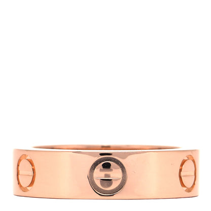 Cartier 18K Pink Gold Pink Sapphire 5.5mm LOVE Ring 54 6.75 3 of 4