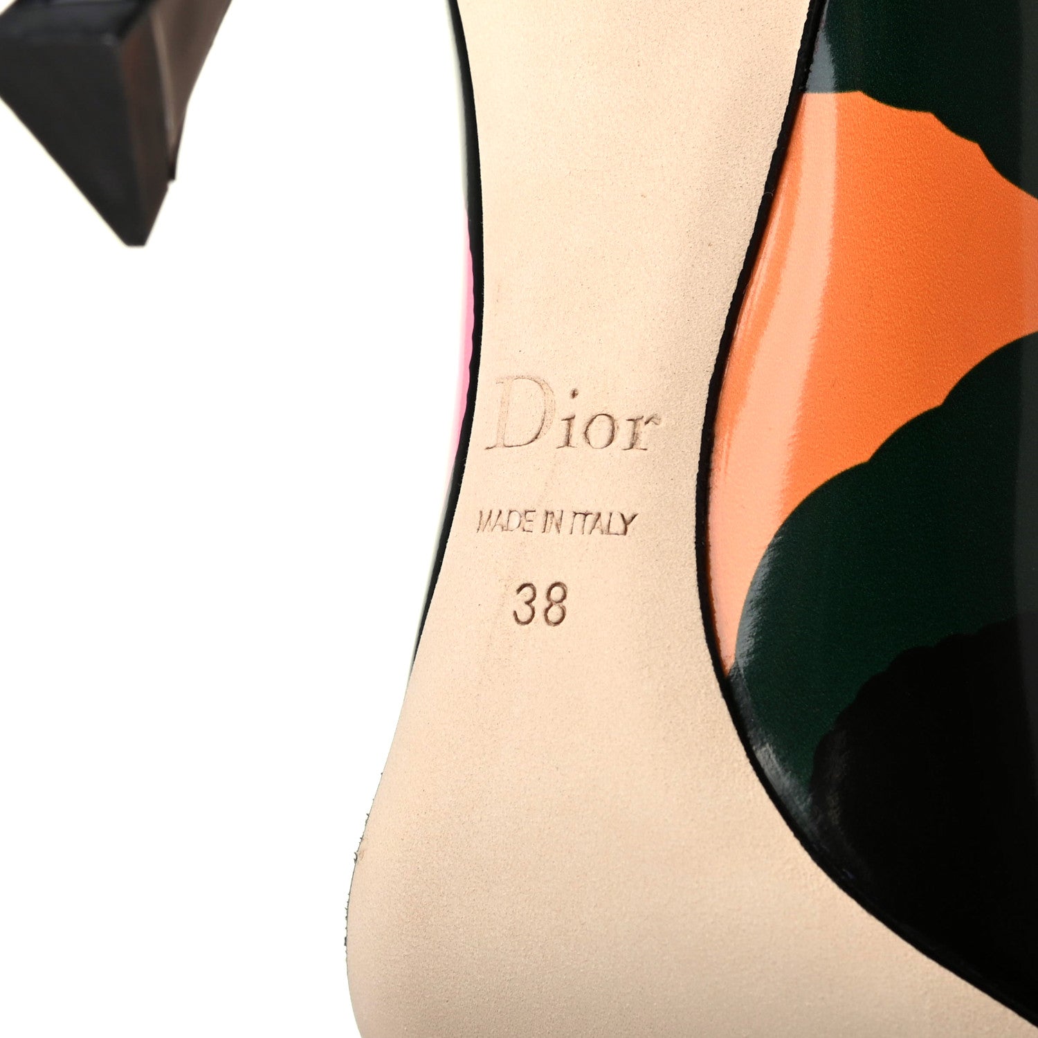 Christian Dior Glazed Calfskin Songe 100 Pumps 38 Violet Multicolor 6 of 8