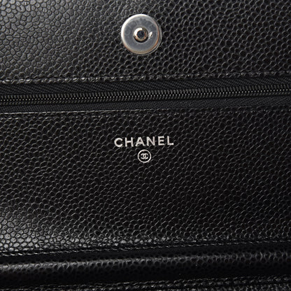 Chanel Caviar Quilted Wallet On Chain WOC Black 6 of 12