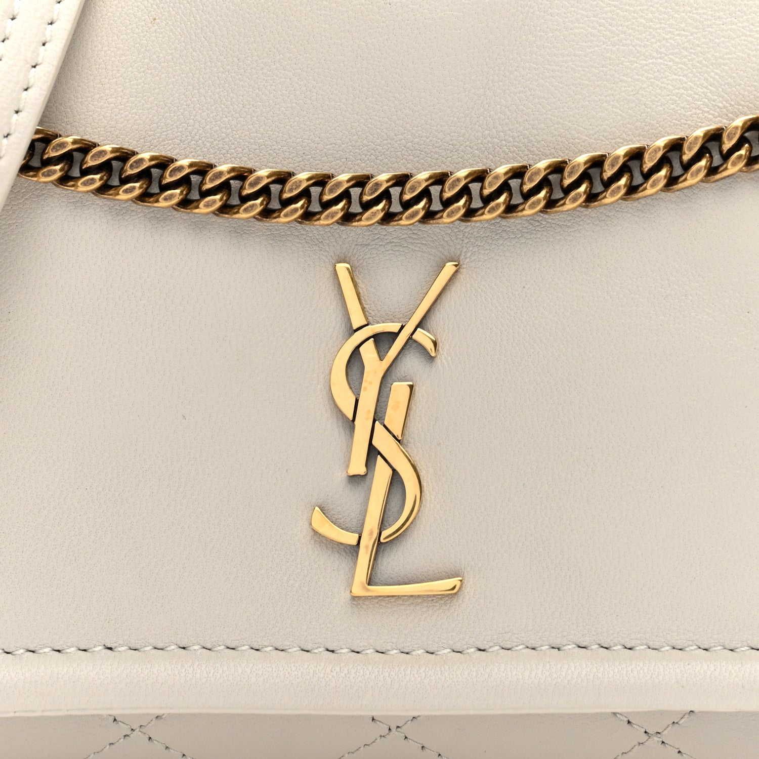Saint Laurent Lambskin Quilted Monogram Mini Nolita Crema Soft 7 of 10